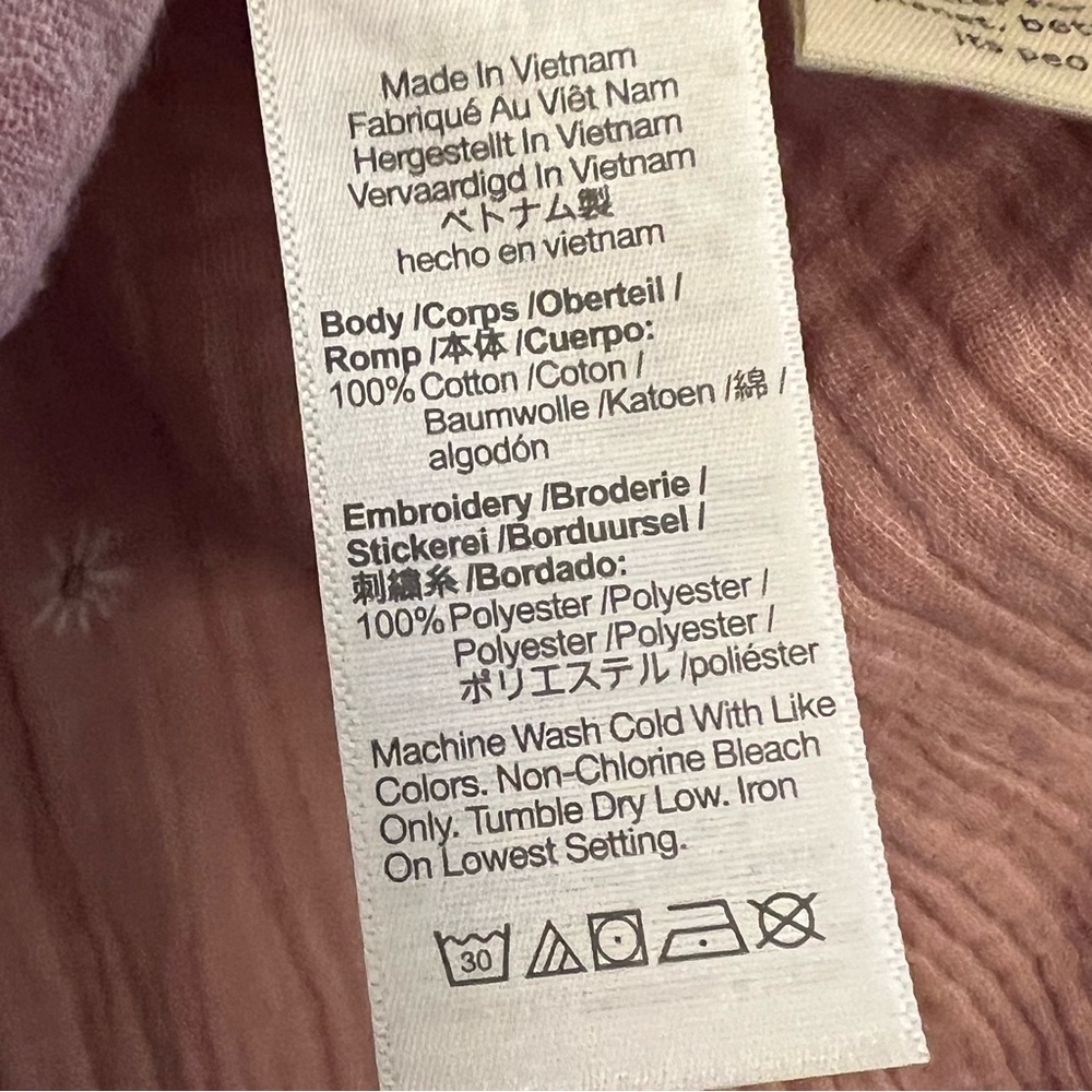 NWT Madewell Embroidered Lakeline Popover Shirt in Warm Thistle Size X-Small - Picture 7 of 9